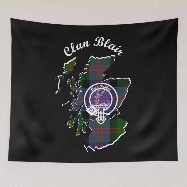 Item preview, Clan Blair Scotland Map Crest designed and sold by BagTown Clans.