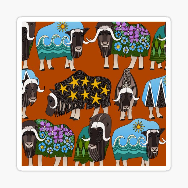 Item preview, Alaskan musk ox rust designed and sold by scrummy.
