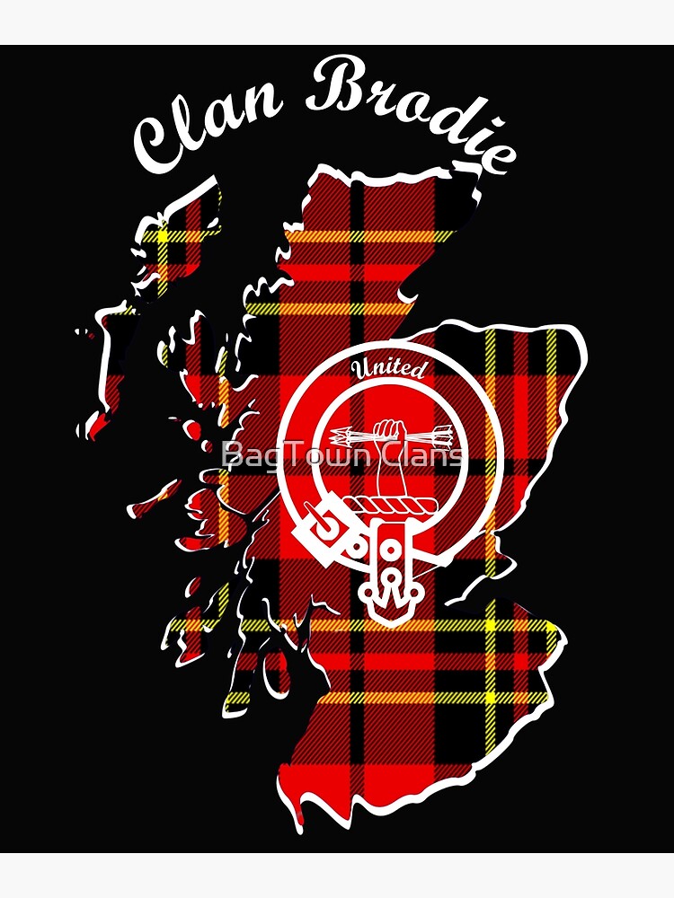 Clan Brodie Scotland Map Crest