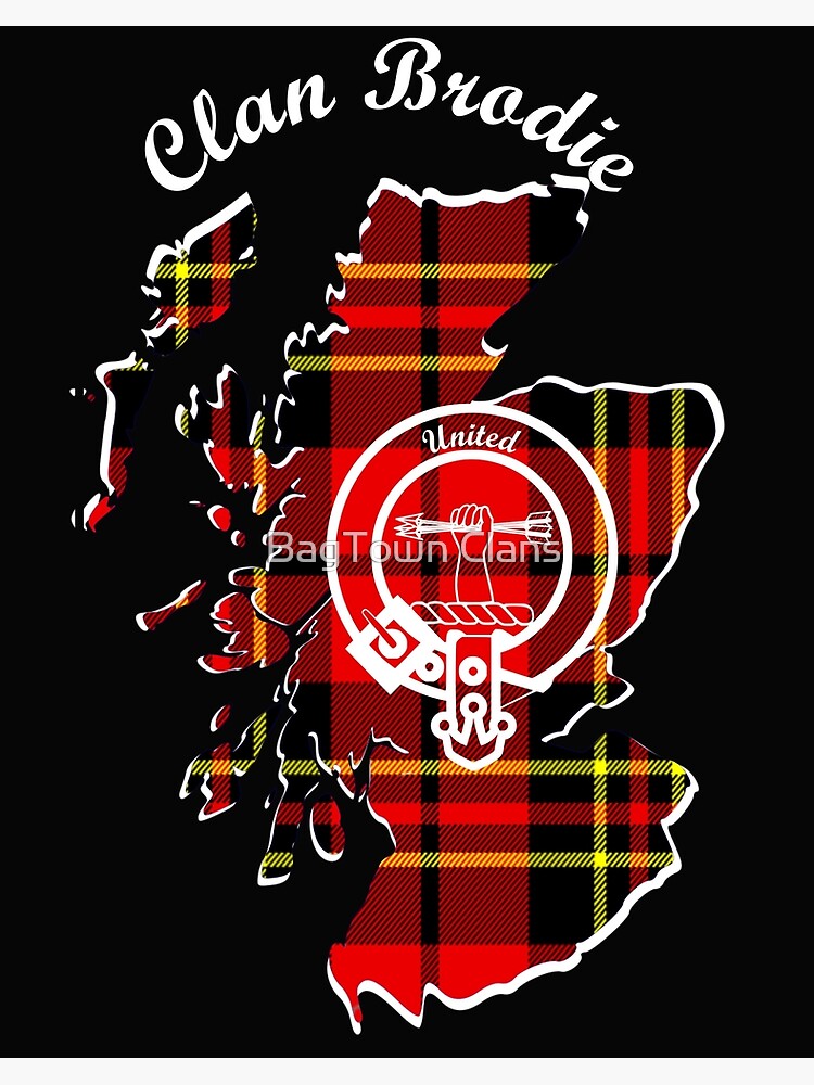 Clan Brodie Scotland Map Crest