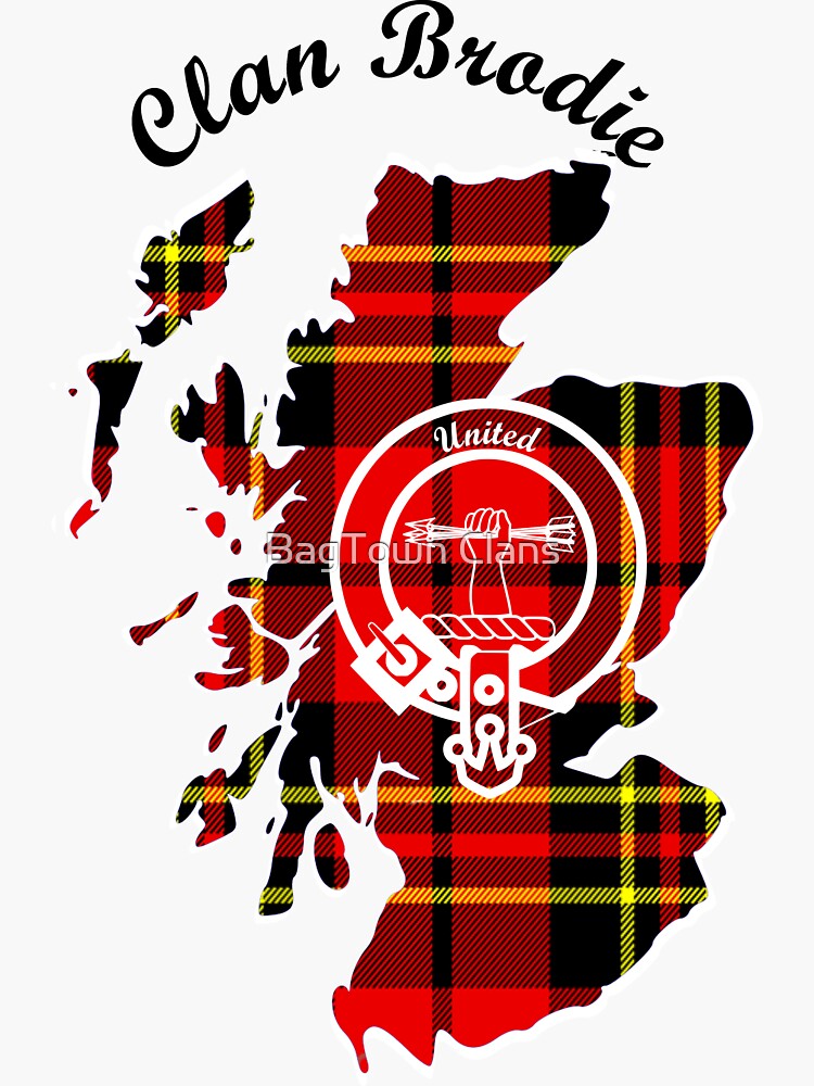 Clan Brodie Scotland Map Crest