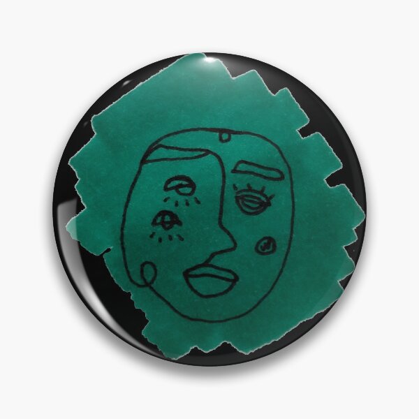 Item preview, Teal Color Sample Face Drawing designed and sold by Cassandra Chung.