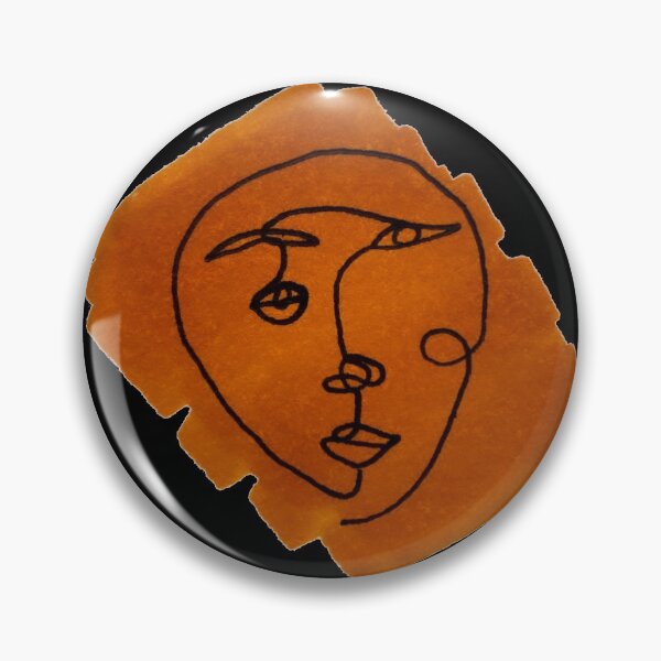 Item preview, Burnt Orange Color Sample Face Drawing designed and sold by Cassandra Chung.