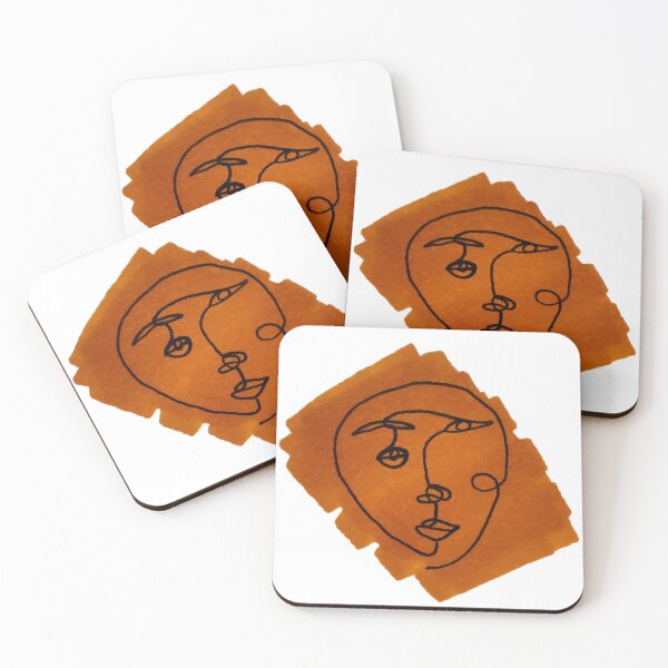 Item preview, Burnt Orange Color Sample Face Drawing designed and sold by Cassandra Chung.