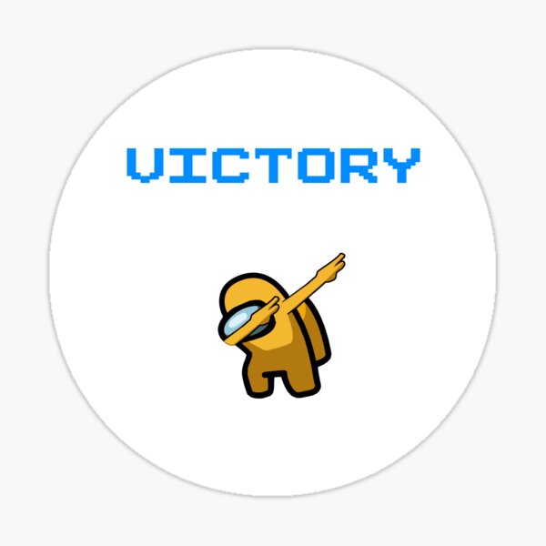 parmi nous tamponnant la victoire jaune Sticker