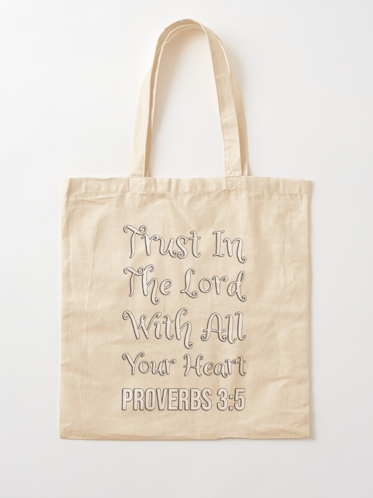 I Will Trust Proverbs 3:5 Bag Christian For Women Jesus Large Tote