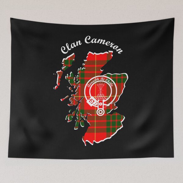 Item preview, Clan Cameron Scotland Map Crest designed and sold by BagTown Clans.