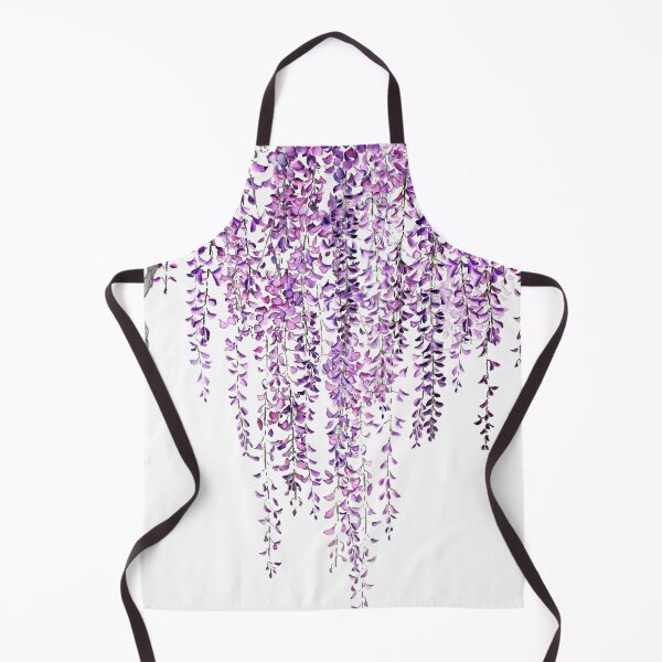 Item preview, hand painted purple wisteria in bloom designed and sold by ColorandColor.