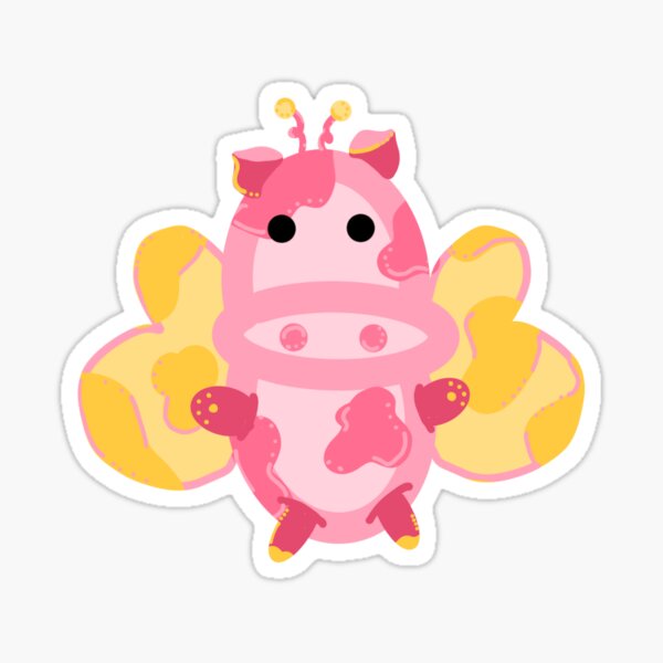 "Butterfly cow" Sticker by BubblyBludesign Redbubble