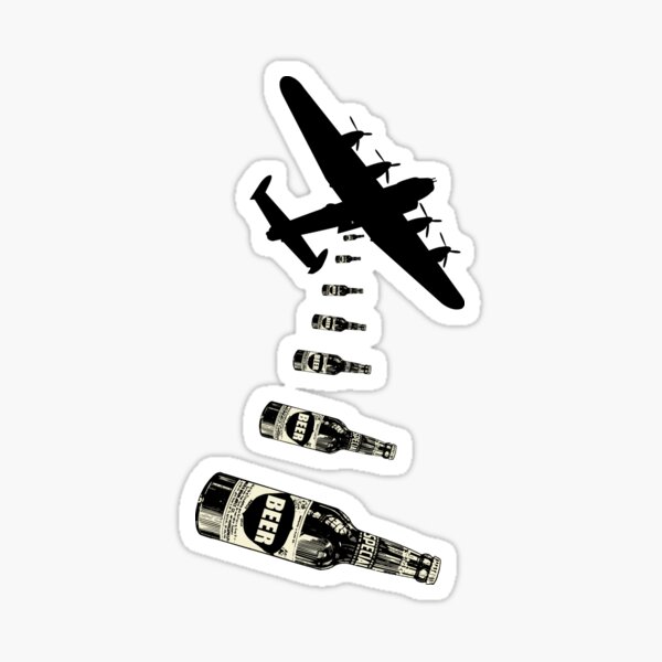 Item preview, Beer Bottle Bomber Dropping Beer Bombs designed and sold by Huhnerdieb Apparel.