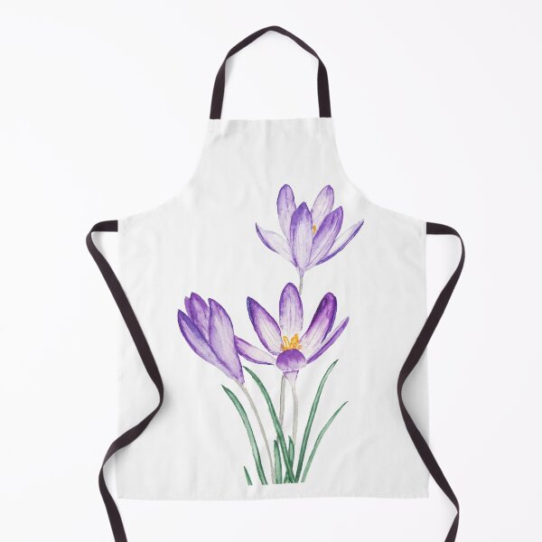 Item preview, hand painted purple crocus flower watercolor  designed and sold by ColorandColor.