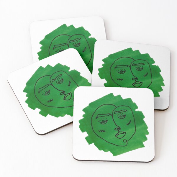 Item preview, Green Color Sample Face Drawing designed and sold by Cassandra Chung.