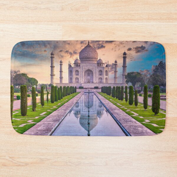 Item preview, Jigsaw Puzzle Taj Mahal Pink Sunset Indian Architecture and one of History's Greatest Love Stories 1000 piece Adults designed and sold by StickerArtwork.