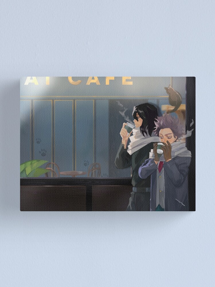  Aizawa  and Shinsou Cat  Cafe  Canvas Print by hairuko 