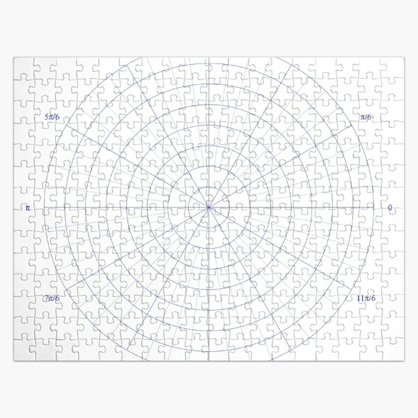 graph paper of polar coordinates, #graph #paper #polar #coordinates #GraphPaper #PolarCoordinates Jigsaw Puzzle