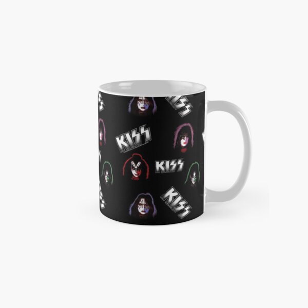 Vista previa del artículo con la obra «KISS Caras y patrón de logotipo», diseñado y vendido por ImpressionLane.