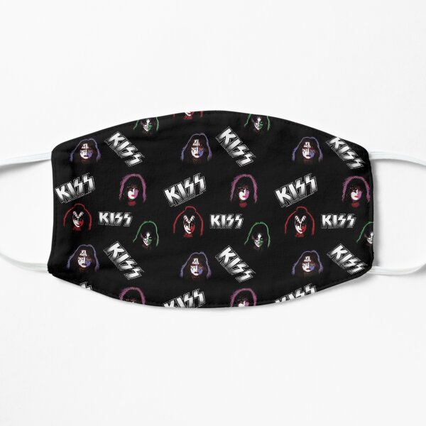 Visages de KISS et motif de logo Masque sans plis