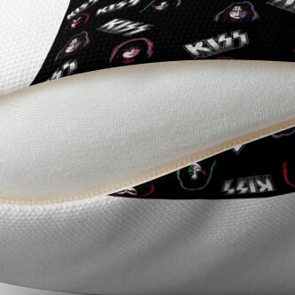 Alternate view of KISS Faces & Logo Pattern Floor Pillow