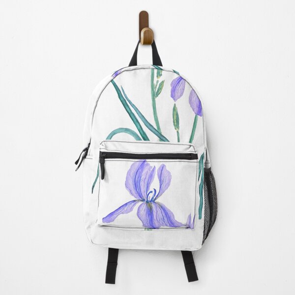 Item preview, hand painted 2 purple iris watercolor painting  designed and sold by ColorandColor.