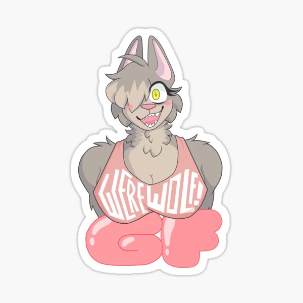 Werewolf Girlfriend Furry Sticker