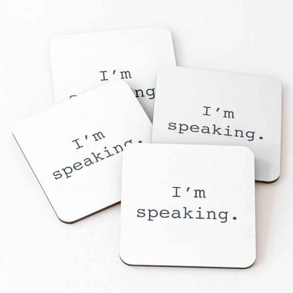 Item preview, I’m speaking Kamala Harris quote designed and sold by leahcreates.