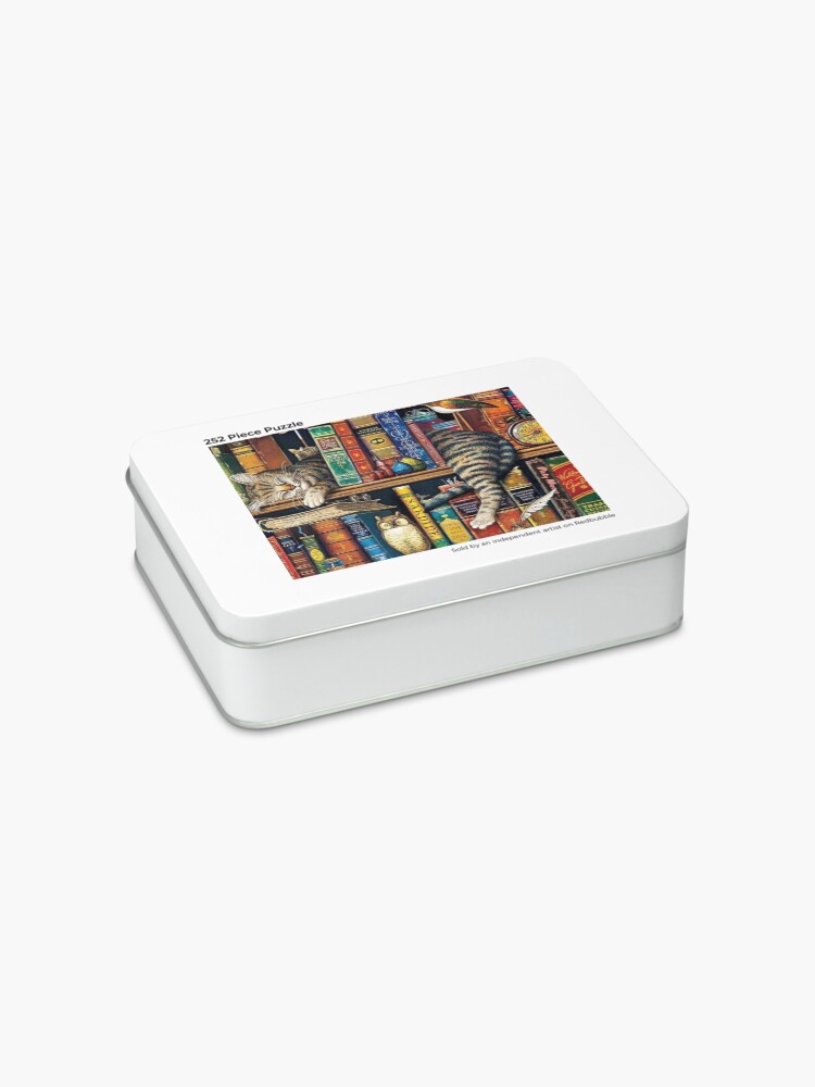Alternate view of Bookshelf Cat, Library cats Jigsaw Puzzle