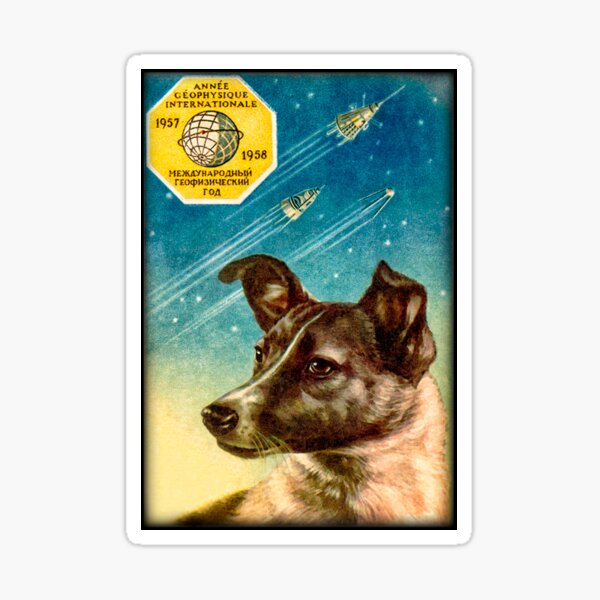 Artikel-Vorschau von Laika, der russische Weltraumhund aus Sputnik 2!, designt und verkauft von DudePal.