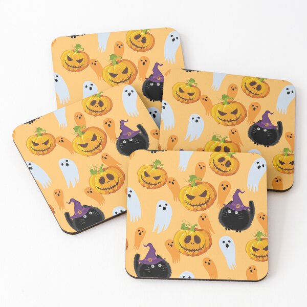 Item preview, Halloween Pumpkin Smiling Faces and Ghosts designed and sold by fredgarden8.