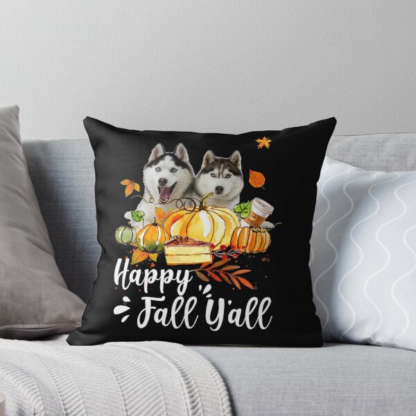 Item preview, Happy Fall Y'all Siberian Husky Dog Thanksgiving Halloween designed and sold by MyintThan09.