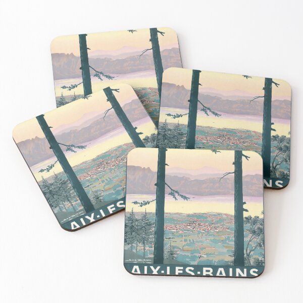 Item preview, Aix les Bains retro poster designed and sold by CorasPosters.
