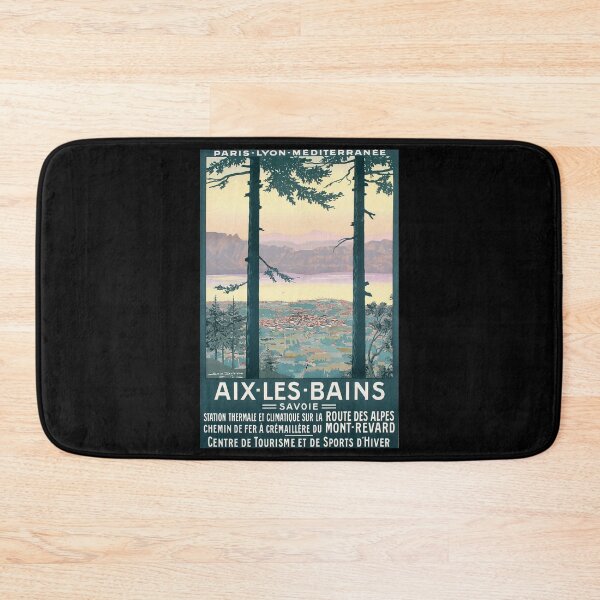Item preview, Aix les Bains retro poster designed and sold by CorasPosters.