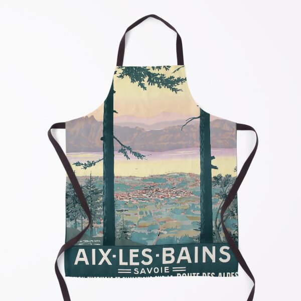 Item preview, Aix les Bains retro poster designed and sold by CorasPosters.