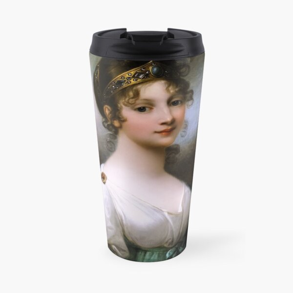 Portrait of Louise of Mecklenburg-Strelitz, Queen of Prussia by Josef Grassi Classical Fine Art Old Masters Reproduction Travel Coffee Mug