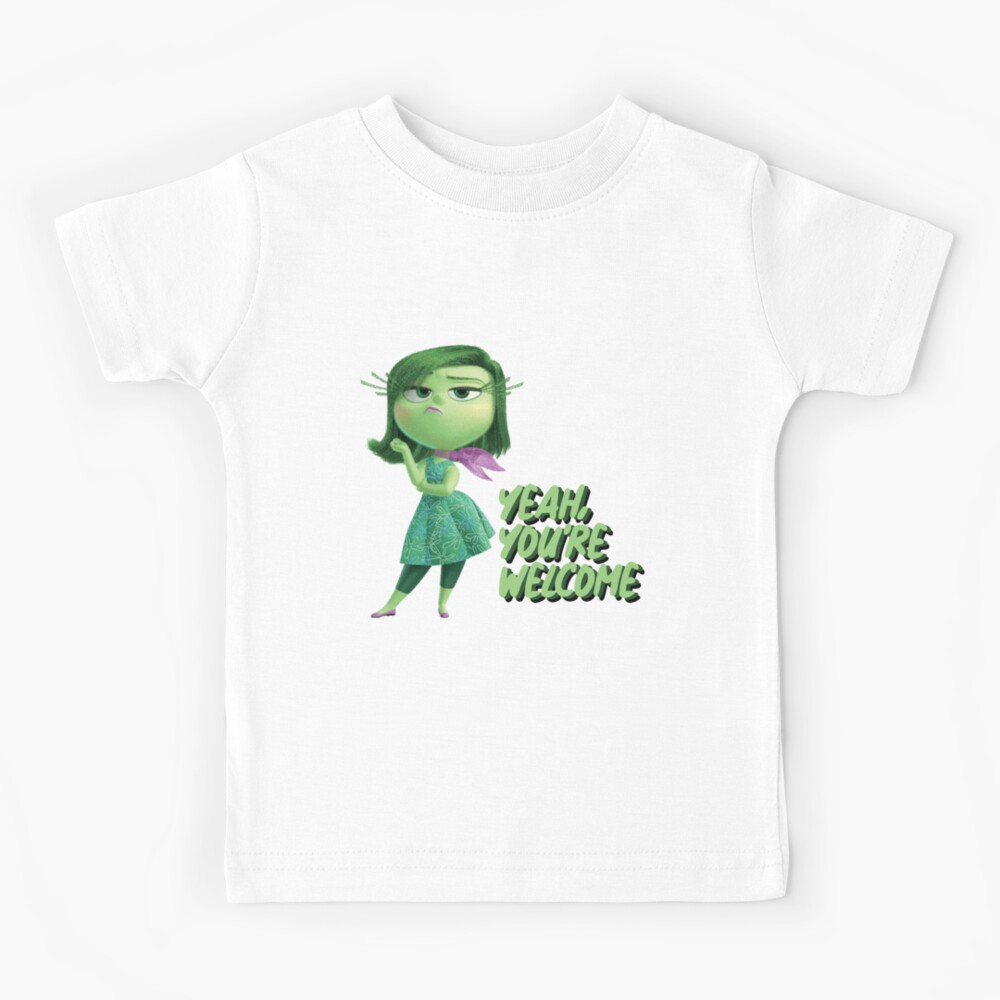Junior's Inside Out Disgust Portrait T-Shirt - Kelly Green - Small