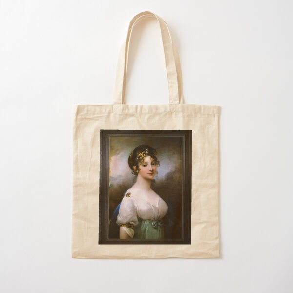 Portrait of Louise of Mecklenburg-Strelitz, Queen of Prussia by Josef Grassi Classical Fine Art Old Masters Reproduction Cotton Tote Bag