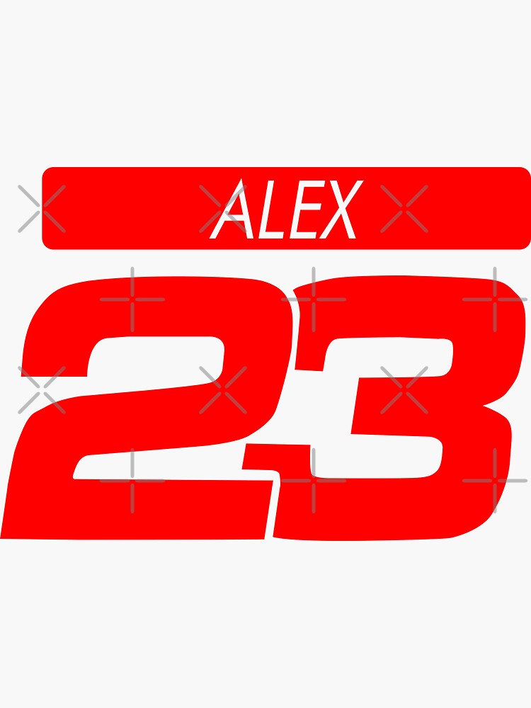 "Alex Albon number 23 sticker" Sticker by arsenijemne Redbubble