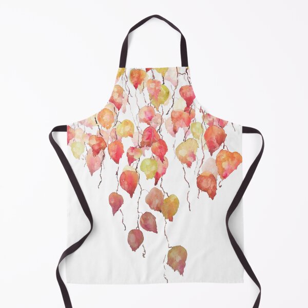 Artikelvorschau, handgemaltes orangerotes purpurrotes Ruhmweinblattaquarell entworfen und verkauft von ColorandColor.
