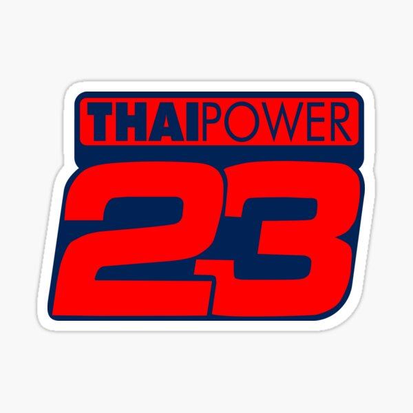 "Alex Albon number 23 Thai Power sticker" Sticker for Sale by