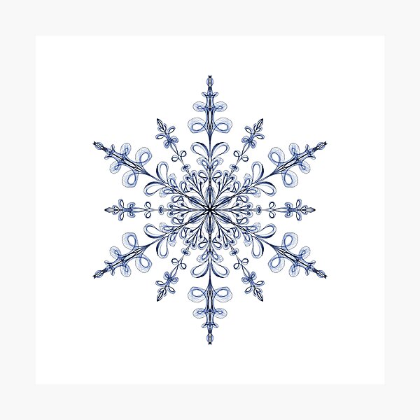 Art Nouveau Snowflake Photographic Print