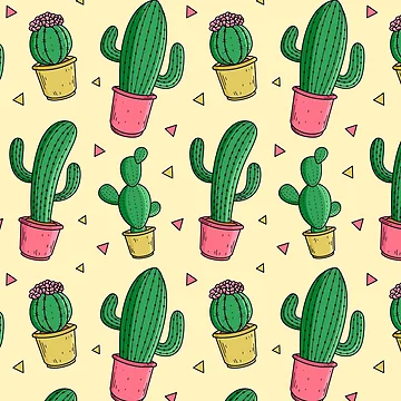 Artwork thumbnail, Cacti Pattern Design by RheanaDesigns
