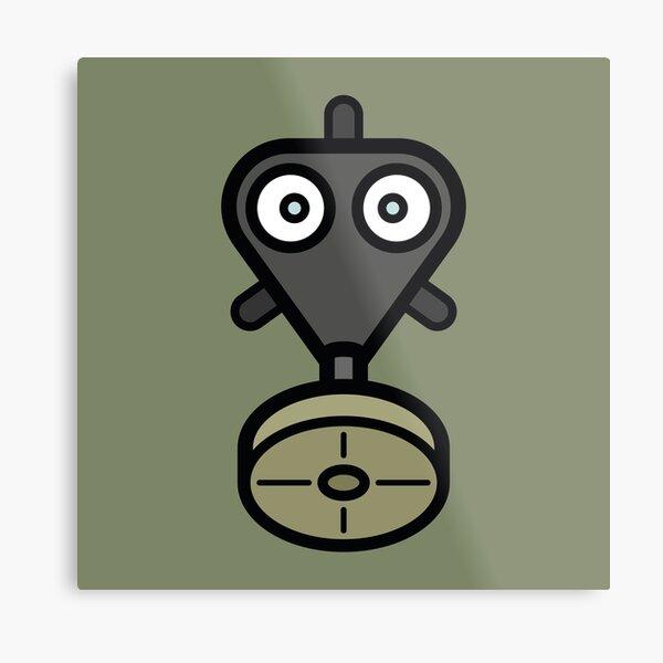 Gas Mask Metal Print