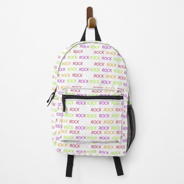 Item preview, Rock, multicolored rock and roll writing, pattern on white background designed and sold by Stéphane Thirion.