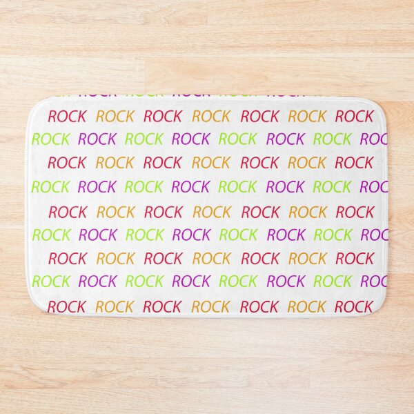 Item preview, Rock, multicolored rock and roll writing, pattern on white background designed and sold by Stéphane  Thirion.