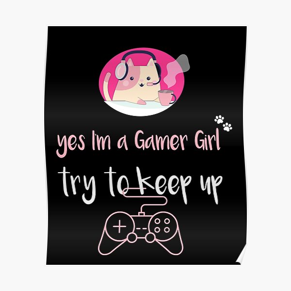 Gamer Girl Posters Redbubble - mega fun easy obby in roblox im not karina