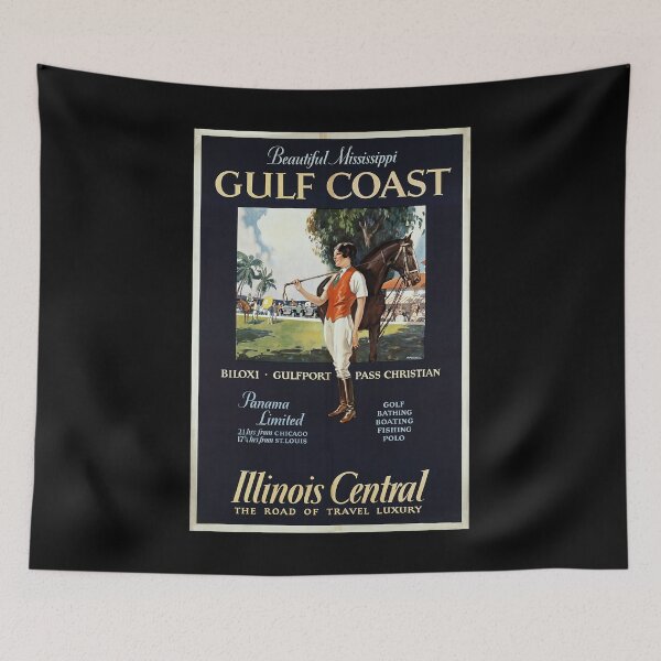 Item preview, Gulf Coast retro poster designed and sold by CorasPosters.