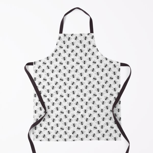 Honey Bee Pattern | Bees | Bee Patterns | Honey Bees | Black and White |  Apron