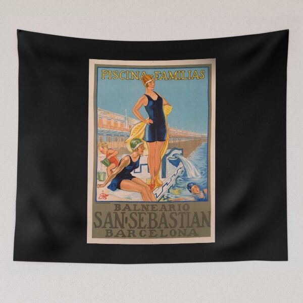 Item preview, San Sebastian retro poster designed and sold by CorasPosters.