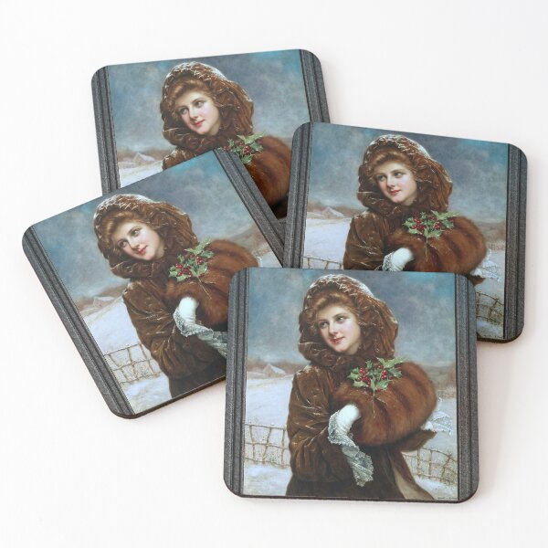 Item preview, A Winter Beauty by Francois Martin-Kavel Art Nouveau Old Masters Vintage Art Reproduction designed and sold by Xzendor7 Digital Art Creations.