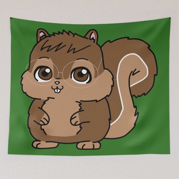 Item preview, Adorable Squirrel with Bangs and Glasses! designed and sold by alisonrog.