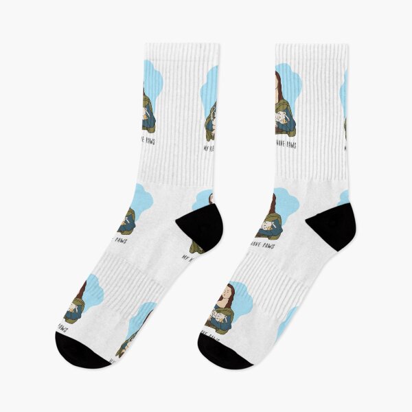 Item preview, My Kids Have Paws, Mona Lisa Cartoon Holding a Cat. designed and sold by tepalistings.